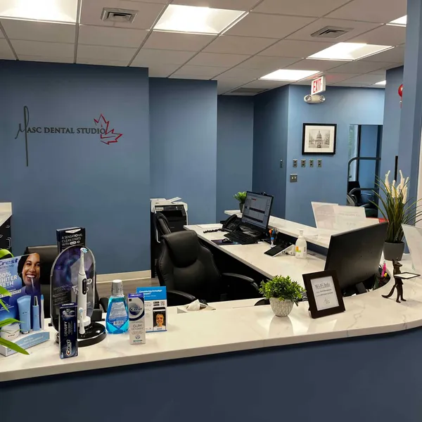 Reception area at MASC Dental Studio