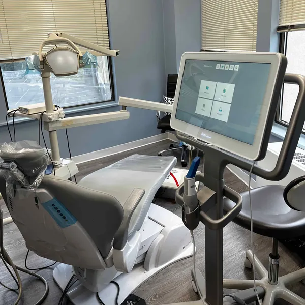 Modern treatment room with advanced dental technology